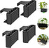 4 Pcs Aquarium Plant Holder,Plastic Hanging Aquarium Plant Pot with 5 Hole, Rimmed and Rimless Fish Tank Plant Holder for Aquarium Living Fish Aqu...