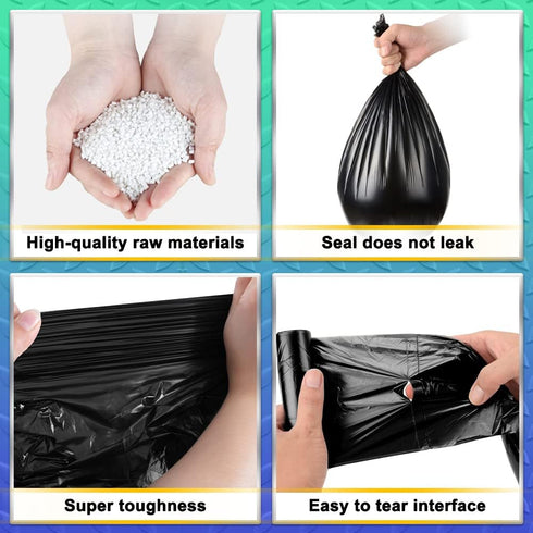 5Liter Small Bin Bags 100 Counts Bin Liners AOSULI 3-5L White Clear Trash/Garbage Bags for Office, Bathroom Pedal Bin,Bedroom Waste Bin,kitchen Fo...