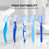 Anbbas 2pcs Premium Hard Denture Brush with Toothbrush Cover Cap Dental Cleaning Brush Set for Denture Care False Teeth Cleaner Tool...