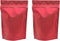 QQ Studio Pack of 100 Matte/Glossy Color Stand-Up Foil Resealable Zipper Pouches (3.9" x 5.9", Matte Red)...