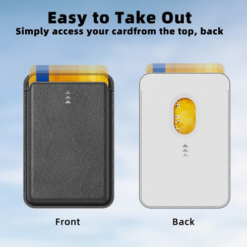 Magnetic Wallet for iPhone, Leather Magnetic Phone Wallet Mag Wallet RFID, Magnetic Wallet 3 Card Holder For iPhone 15/14/13/12 Series, Black......