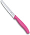 Victorinox Swiss Classic Round Tipped Stainless Steel Utility Knife with Pink Fibrox Handle, 4.5 Inch...