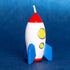 Spaceman Birthday Candle Outer Space Theme Rocket Candle for Birthday Party Childrens Day Baby Shower (Rocket)...