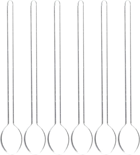 DOITOOL 6Pcs Clear Glass Espresso Spoons Teaspoons, Glass Stirring Spoons Coffee Mixing Spoons Coffee Tea Stirrers for Home Bar Party, 5.58...