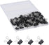 60 Pcs Small Binder Clips 3/4 Inch Length, Black Small Paper Clips for Office, Standard SIze...