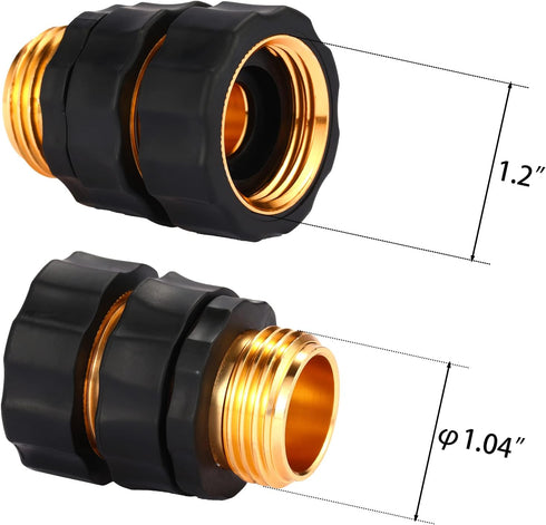 3/4 Inch Garden Hose Quick Connector, Male and Female Quick Connect Hose Fittings, 6 Set...