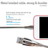 Metal Braided Cord, USB Charging Cable, Stainless Steel, Strong Durable Wire, Tangle Free, Data sync high Speed 3.3ft, Silver Charger Cable...