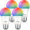 Ghome Smart Light Bulbs, A19 E26 Color Changing Led Bulb Works with Alexa, Google Home, App & Voice Control, 2.4Ghz WiFi Only, 800 Lumens, Dimmabl...