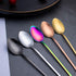 Long Handle Tea Spoon, Stainless Steel Multicolored Spoon Iced Tea Spoons for Mixing Ice Cream Coffee Spoon Milkshake Dessert Spoon Cocktail Stirr...
