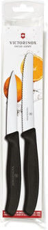 Victorinox Swiss Classic Paring Knife Set - Includes Exceptional Paring Knife & Utility Knife - Kitchen Knives for Home Essentials - Black Handles...