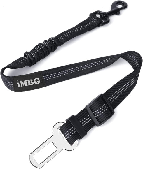 Dog Seat Belts for Car, Adjustable Nylon Restraint Car Seat Belt for Dog, Strong Dog Car Safety Harness with Elastic Bungee Buffer, 360 Degree Swi...