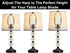 8 9 10 inch Adjustable Lamp Shade Harp Holder Kit for Table and Floor Lamps, Heavy Duty Lamp Shade Bracket with 3/8 Standard Saddle, E26 Light Bas...