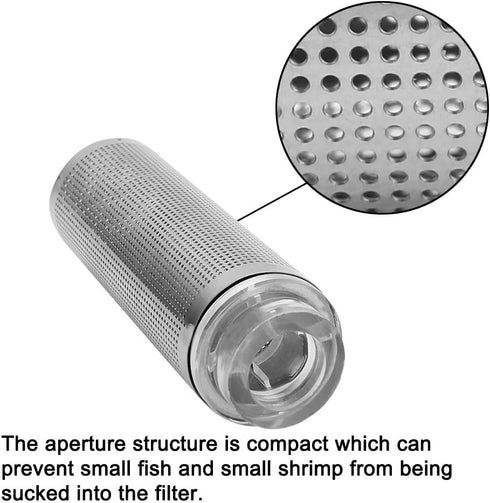 Senzeal 12mm Stainless Steel Aquarium Filter Mesh Fish Shrimp Intake Strainer Filter Tube for Aquarium Percolator...