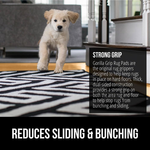 GORILLA GRIP Strong Rug Pad Gripper, 2x6 FT, US Designed, Grips Keep Area Rugs Safe and in Place, Thick, Slip and Skid Resistant Pads for Hard Flo...