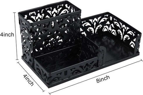 EasyPAG Desk Organizer with 3 Compartment for Pencil Sticky Note Holder and Office Accessories,Black...