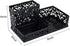 EasyPAG Desk Organizer with 3 Compartment for Pencil Sticky Note Holder and Office Accessories,Black...