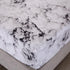 MAG Marble Bed Sheet,4PCS Black White and Gray Twin Size, Modern Pattern Printed Marble Bedding Sheet Set,with 1 Top Flat,1 Fitted Sheet and 2 Pil...