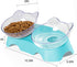 MILIFUN Cat Bowls, Cat Food Bowls Elevated Tilted, Anti Vomiting Kitty Bowls for Puppy and Bunny, Orthopedic Cat Bowls for Indoor Cats.(Blue)...