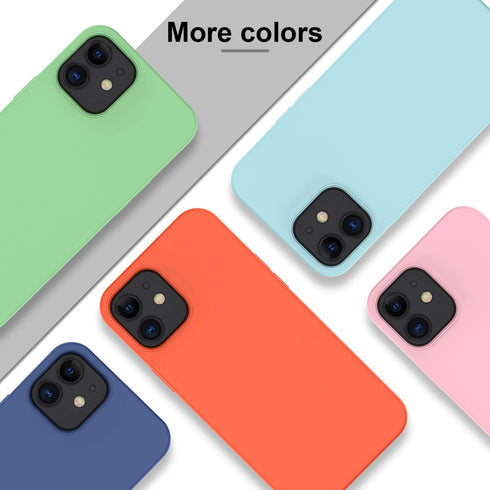 DEENAKIN Compatible with iPhone 12 Case,iPhone 12 Pro Case with Screen Protector,Soft Silicone Gel Rubber Bumper Cover,Slim Shockproof Protective ...