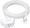 TROND Flat Extension Cord 15ft | Flat Plug Power Strip | 3 Prong Grounded 3 Outlet | 1625W | 13A | 16 Gauge | Lowe Profile Long Power Cord | for I...