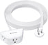 TROND Flat Extension Cord 15ft | Flat Plug Power Strip | 3 Prong Grounded 3 Outlet | 1625W | 13A | 16 Gauge | Lowe Profile Long Power Cord | for I...