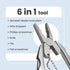 Mini Multitool Keychain Set - Multifunctional All In One Pocket Tool - 6-in-1, Plier, Wire Strippers, Phillips Screwdriver, Knife, File & Flat, Wi...
