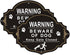 Beware of Dog Sign, 2 Pack Beware of Dog Signs for Fence, 10.6x7.7 Inch Rust Free Aluminum Metal Sign, Fade Resistance, UV Protected, Indoor/Outdo...