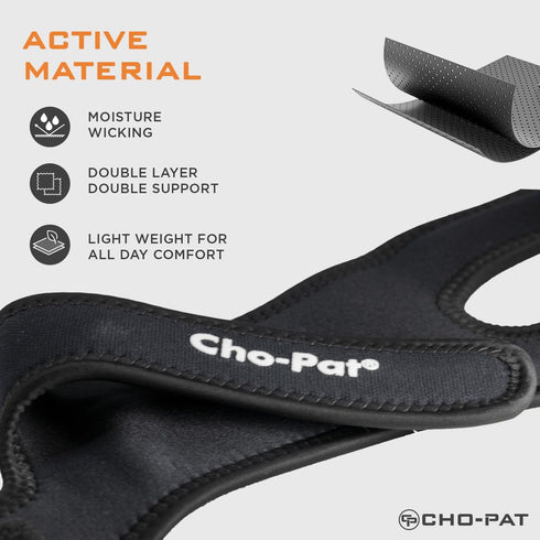 Cho-Pat Dual Action Double-Layer Adjustable Knee Strap, Full Mobility and Knee Pain Relief for Chondromalacia, Osgood Schlatter’s, Tendonitis, and...