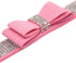 Rhinestones Bowknot Pet Dog Collar Adjustable Sparkly Crystal Studded Velvet Collar for Puppy Small Medium Large Pet,Pink,XS:(Neck 8-10.6")...