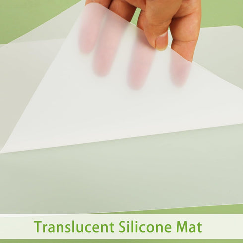 Clear Silicone Mat for Kitchen Counter, 10.24”x 14.2”(1MM) Non-slip Countertop Protector Liner, Small Non-Stick Baking Mat, Heat Resistant Placema...