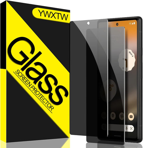 YWXTW Privacy Screen Protector for Google Pixel 6A, 6.1"5G, Tempered Glass Anti-Spy 9H Hardness Film......