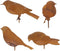 4Pcs Rusty Metal Birds Rusty Birds Decoration Simulation Metal Bird Figurine for Garden Ornaments Home Decor Silhouette Outdoor...