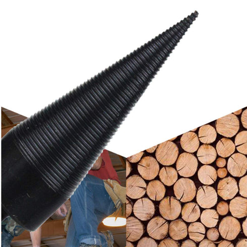 Wood Splitter Drill Bit, zosenda Heavy Duty Log Splitter Screw Cone, High Speed Firewood Twist Drill bit, Screw Splitting Bit Wood Breaker Wedge D...