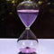 Large Fashion Colorful Sand Glass Sandglass Hourglass Timer Clear Smooth Glass Measures Home Desk Decor Xmas Birthday Gift (60 Minutes, Purple)...
