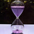 Large Fashion Colorful Sand Glass Sandglass Hourglass Timer Clear Smooth Glass Measures Home Desk Decor Xmas Birthday Gift (60 Minutes, Purple)...