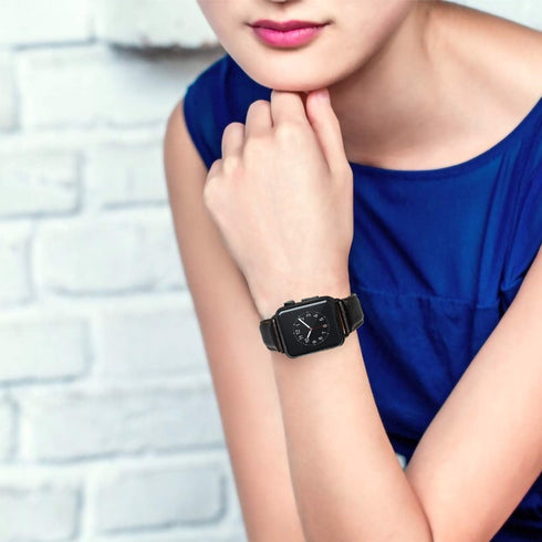 Genuine Leather Strap Compatible for Apple Watch Band 41mm 40mm 38mm, Replacement Wristband for iWatch Series 8 7 (41mm) Series 6 5 4, SE (40mm) S...