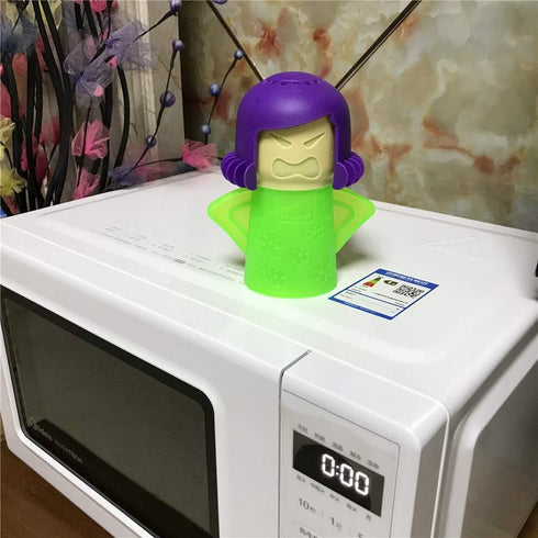 Angry Mom Microwave Cleaner, Mad Mama Microwave Steam Cleaner, Just Add Vinegar and Water, Easily Cleans the Crud in Minutes (Green)...