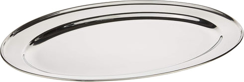 Winco OPL-18 Stainless Steel Oval Platter, 18-Inch by 11.5-Inch...