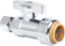 1/2" x 3/8" OD Compression Straight Stop Valve for PEX, Copper, CPVC Pipe and Water Line, Push to Connect Brass Plumbing Fitting, Quarter-Turn Shu...