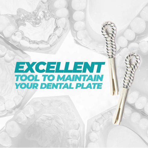 Fuller Brush Dental Plate Brush - Soft But Stiff Hygienic Denture Cleaner - Small, Flexible Cleaning Tool for Dentures, Plates, Retainers & Other ...