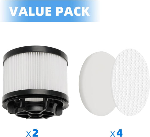 LVAC-200 Replacement Vacuum Cleaner Filter Compatible with Levoit LVAC-200, 4 Pre-Motor Filters 2 Post-Motor Filters...