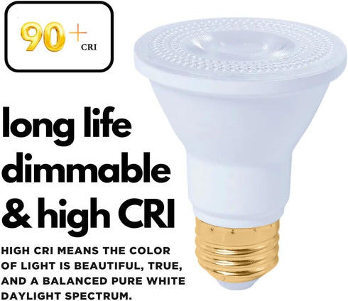GoodBulb PAR20 LED Light Bulb, 8-Watt (50W Equivalent) Dimmable, Energy Efficient Halogen Replacement, 5000K Daylight White, 500-Lumens, E26 Base ...