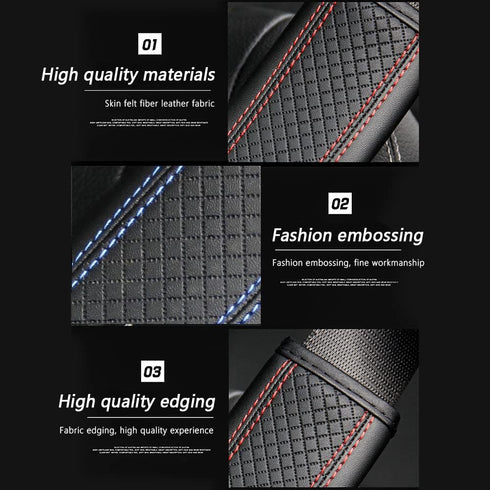 Breathable Leather car seat Belt Cover, seat Belt Shoulder pad to Protect The Shoulder and Neck, Driving More Comfortable (Red)...