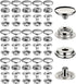 240 Pieces Stainless Steel Snap Fastener, BetterJonny 15mm Heavy Duty Snap Button Press Stud Cap for Jeans Fabric Jackets Clothes Bag Leather DIY ...
