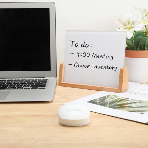 Desktop Glass Whiteboard with Wood Base, Small Whiteboard Glass Dry Erase Board Mini Whiteboard Portable Desk Whiteboard for Home, Office, 6.9x5.8...