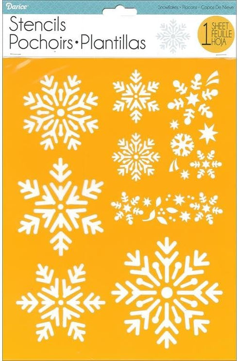 Darice Stencil 8.5x11 Snowflakes...