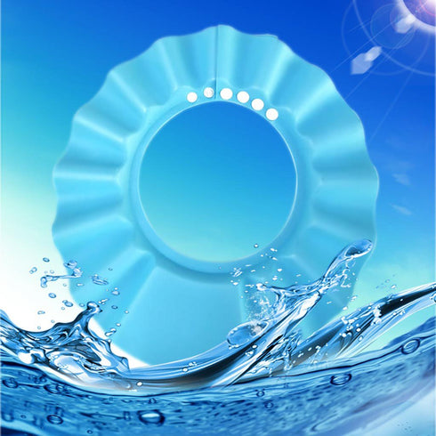 Safe Shampoo Shower Bathing Protection Bath Cap Soft Adjustable Visor Hat for Toddler, Baby, Kids, Children … (Blue)...