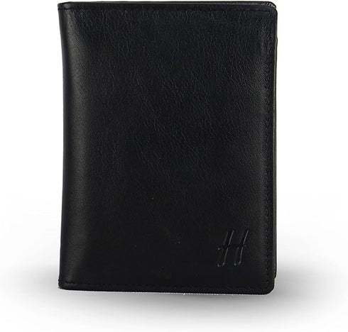 Halsey Unisex Adults Slim Leather RFID Protected Leather Wallet | Handcrafted Ultra Strong Stitching | Card Slots | Transparent ID Window | Multi-...