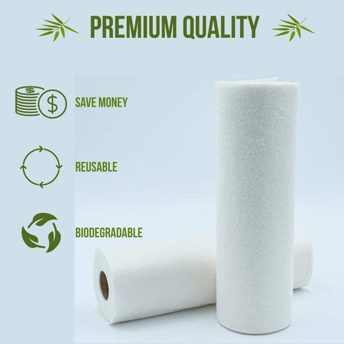 Reusable 100% Natural Rayon Towels - Pack of 2 Washable Kitchen Paper Towels - Lint free, Zero Waste, Recyclable, 2x20 Heavy Duty Organic Washable...