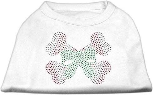 Mirage Pet Products 10-Inch Candy Cane Crossbones Rhinestone Print Shirt for Pets, Small, Baby Blue...